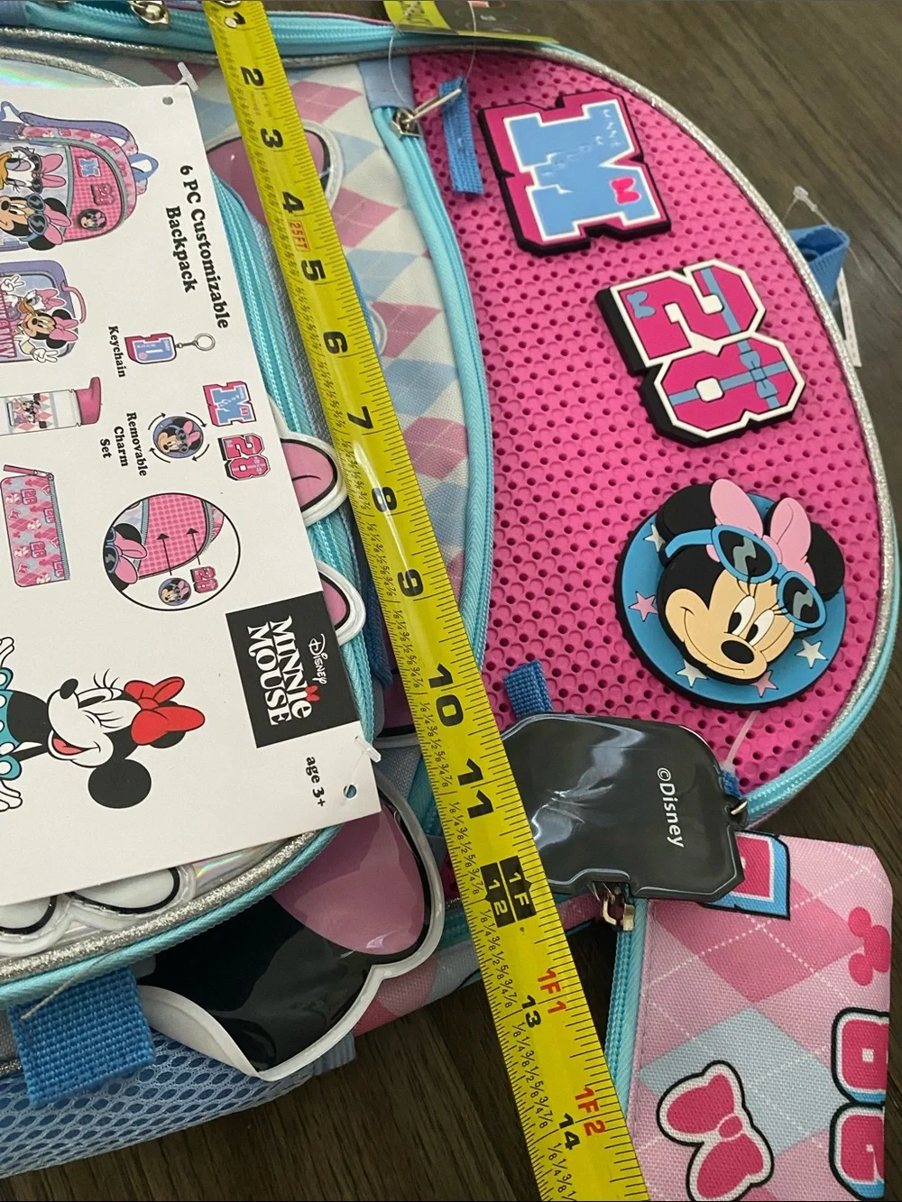 Disney Minnie & Daisy Pink and Light Blue Kids Backpack with Lunch Bag